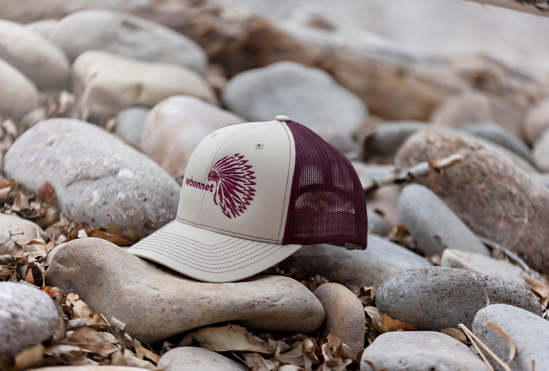 warbonnet trucker hat Khaki Burgundy